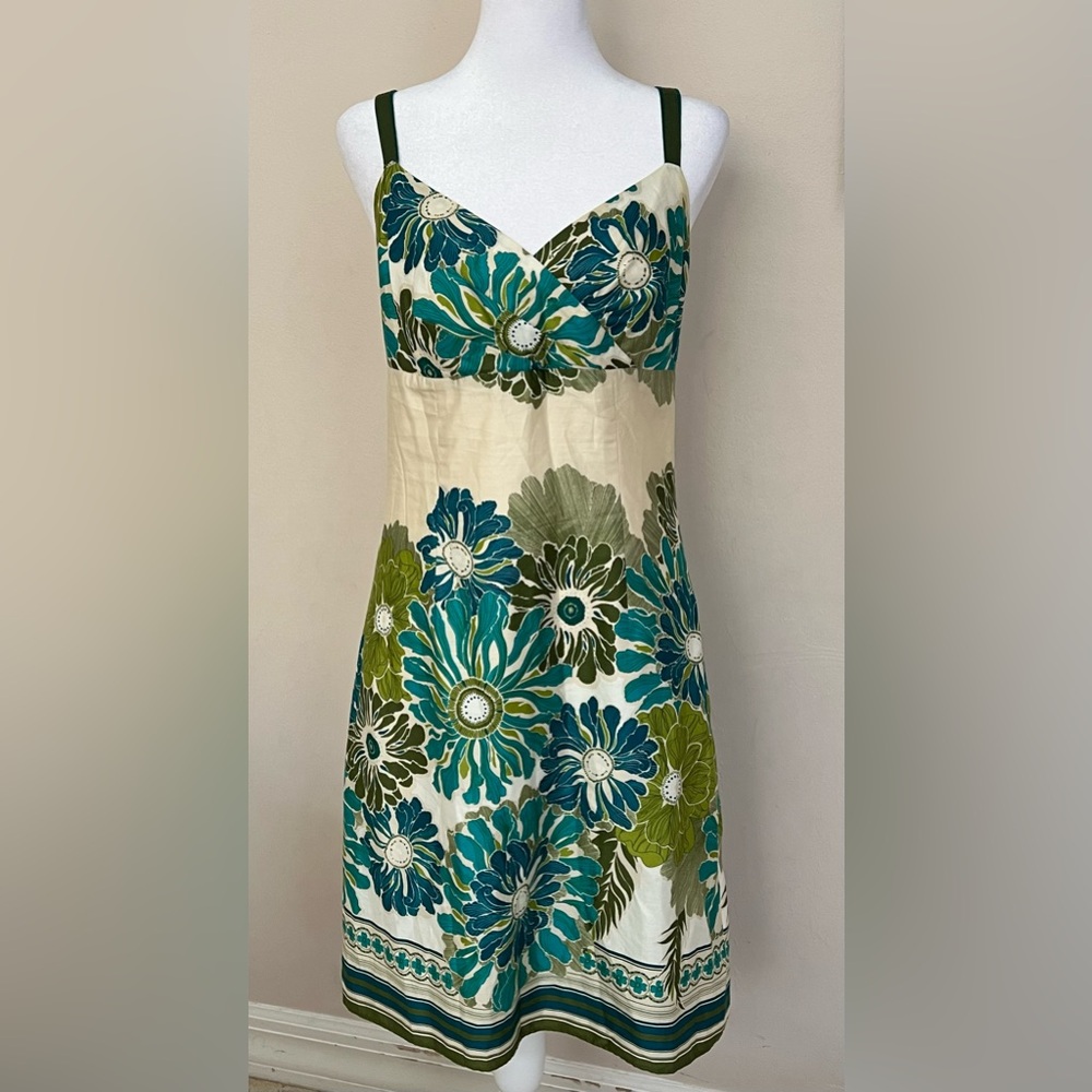 ANN TAYLOR Floral Light Sun Dress with Straps Size 4